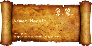 Német Margit névjegykártya